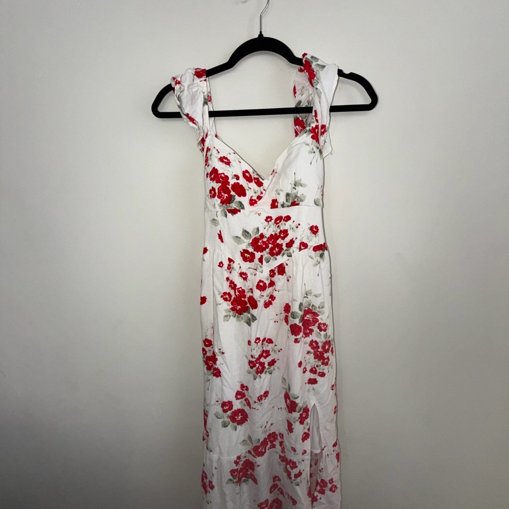 Hollister Red Floral Maxi Dress